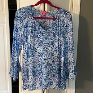 Lilly Pulitzer flutter sleeve top
